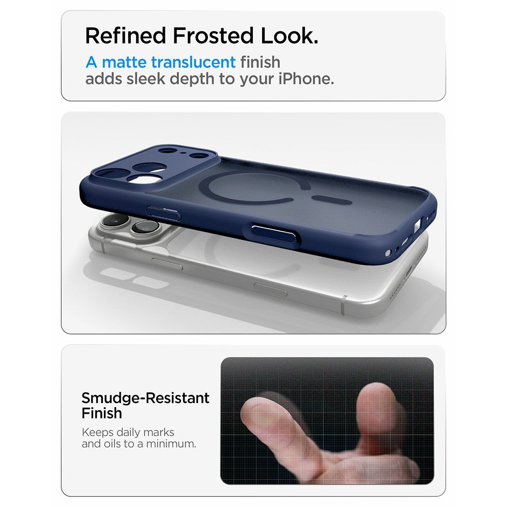 Spigen iPhone 17 Pro/iPhone 18 Pro Kuori Ultra Hybrid MagFit Frost Deep Blue