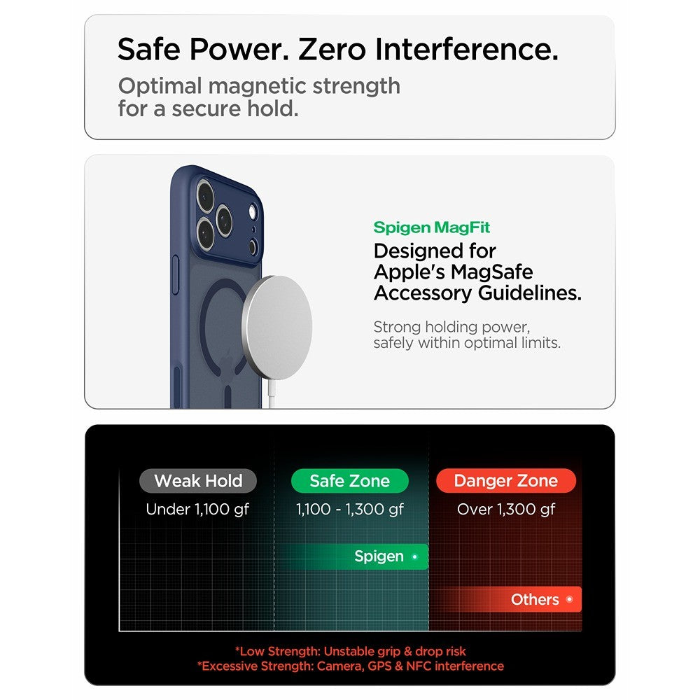 Spigen iPhone 17 Pro/iPhone 18 Pro Kuori Ultra Hybrid MagFit Frost Deep Blue