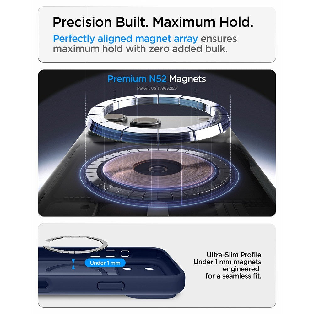 Spigen iPhone 17 Pro/iPhone 18 Pro Kuori Ultra Hybrid MagFit Frost Deep Blue