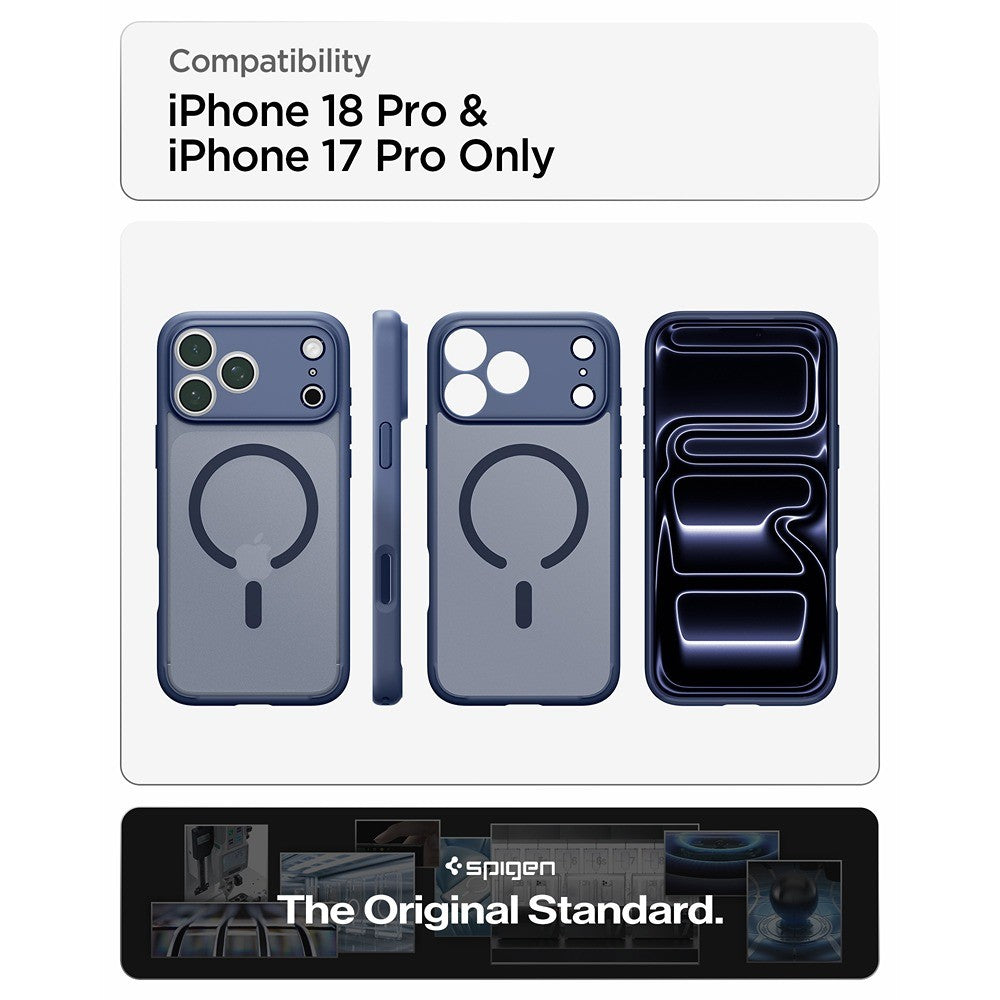 Spigen iPhone 17 Pro/iPhone 18 Pro Kuori Ultra Hybrid MagFit Frost Deep Blue