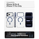 Spigen iPhone 17 Pro/iPhone 18 Pro Kuori Ultra Hybrid Optik S MagFit Clear Deep Blue