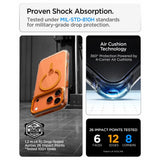Spigen iPhone 17 Pro/iPhone 18 Pro Kuori Ultra Hybrid Optik S MagFit Clear Oranssi