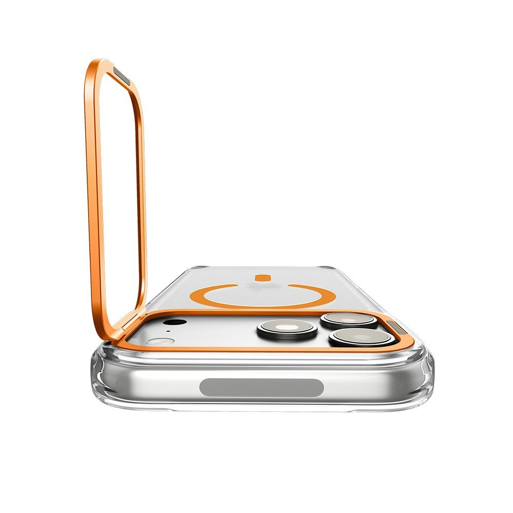 Spigen iPhone 17 Pro/iPhone 18 Pro Kuori Ultra Hybrid Optik S MagFit Clear Oranssi