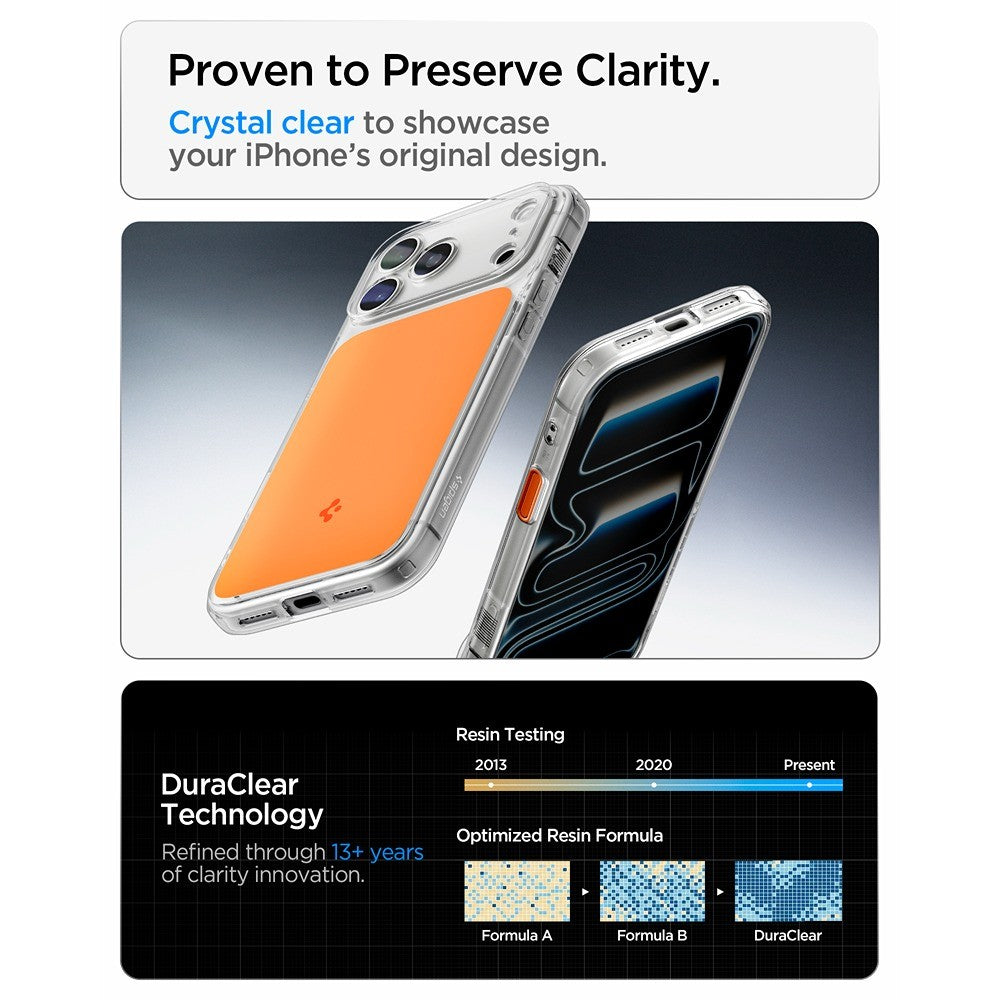 Spigen iPhone 17 Pro/iPhone 18 Pro Kuori Ultra Hybrid T MagFit Glossy Oranssi