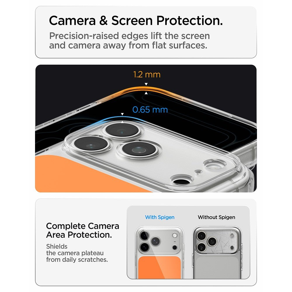Spigen iPhone 17 Pro/iPhone 18 Pro Kuori Ultra Hybrid T MagFit Glossy Oranssi