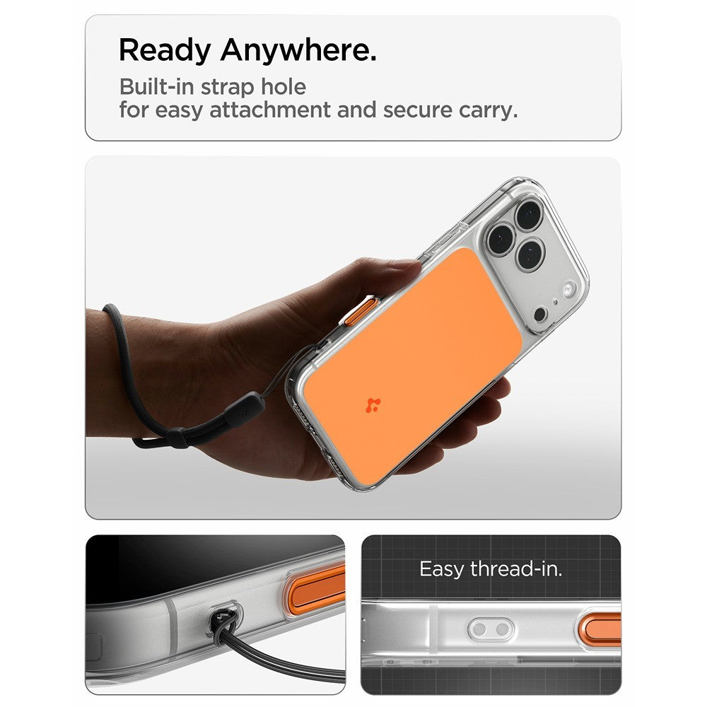 Spigen iPhone 17 Pro/iPhone 18 Pro Kuori Ultra Hybrid T MagFit Glossy Oranssi