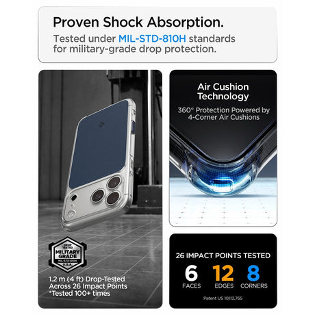 Spigen iPhone 17 Pro/iPhone 18 Pro Kuori Ultra Hybrid T MagFit Matte Blue
