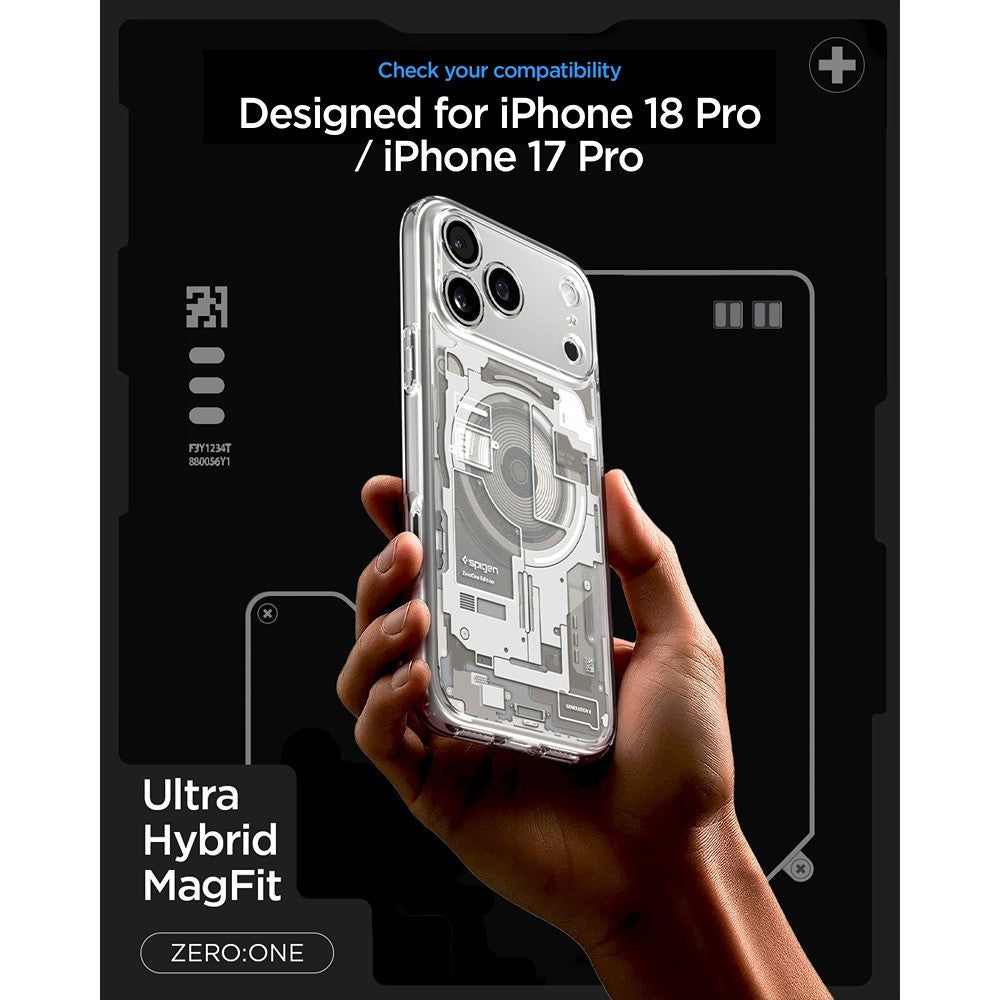 Spigen iPhone 17 Pro/iPhone 18 Pro Kuori Ultra Hybrid Zero One MagFit Luonnollinen Titaani