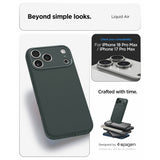 Spigen iPhone 17 Pro Max/iPhone 18 Pro Max Kuori Liquid Air Abyss Green