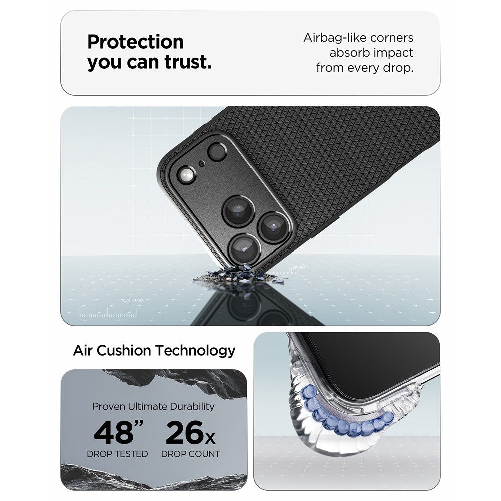 Spigen iPhone 17 Pro Max/iPhone 18 Pro Max Kuori Liquid Air Matte Black