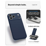 Spigen iPhone 17 Pro Max/iPhone 18 Pro Max Kuori Liquid Air Navy Blue