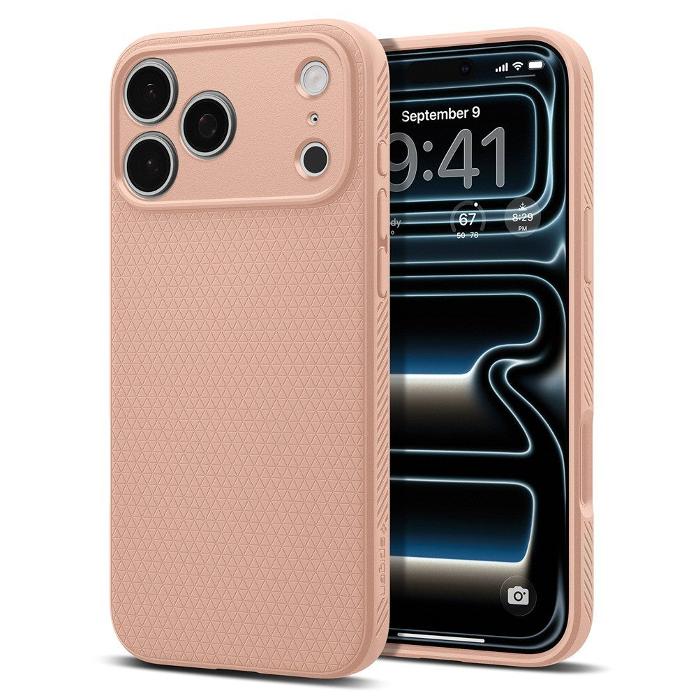 Spigen iPhone 17 Pro Max/iPhone 18 Pro Max Kuori Liquid Air Rose Titaani
