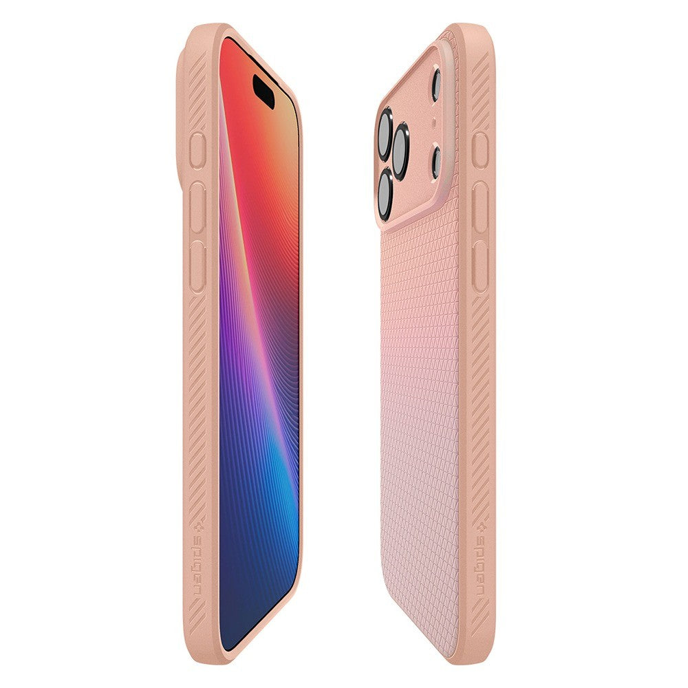 Spigen iPhone 17 Pro Max/iPhone 18 Pro Max Kuori Liquid Air Rose Titaani