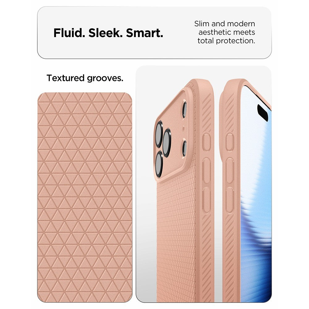 Spigen iPhone 17 Pro Max/iPhone 18 Pro Max Kuori Liquid Air Rose Titaani
