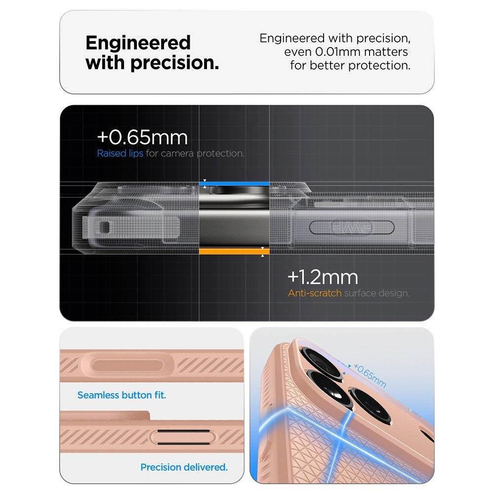 Spigen iPhone 17 Pro Max/iPhone 18 Pro Max Kuori Liquid Air Rose Titaani
