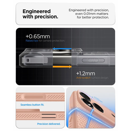 Spigen iPhone 17 Pro Max/iPhone 18 Pro Max Kuori Liquid Air Rose Titaani