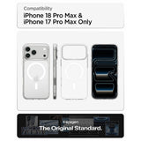 Spigen iPhone 17 Pro Max/iPhone 18 Pro Max Kuori Liquid Crystal MagFit Clear White