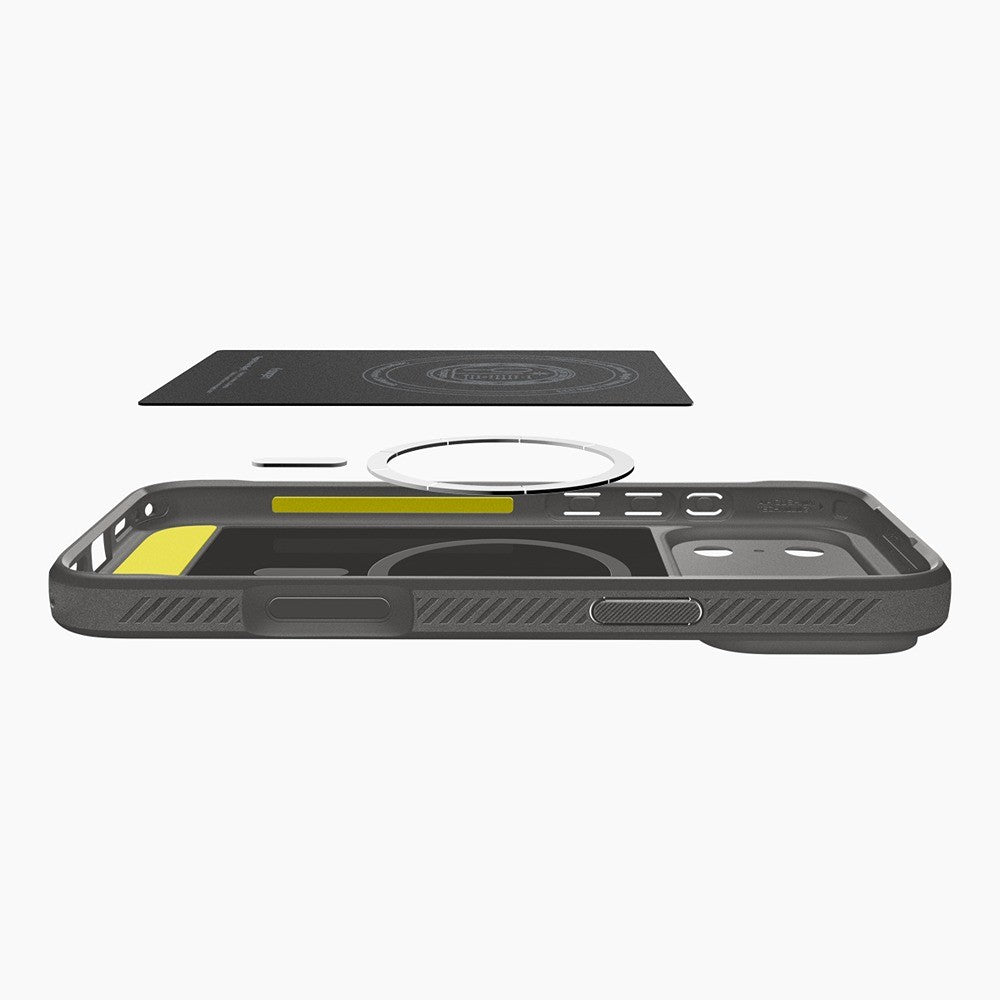 Spigen iPhone 17 Pro Max/iPhone 18 Pro Max Kuori Rugged Armor MagFit Harmaa