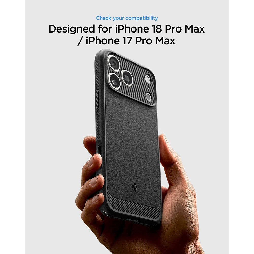 Spigen iPhone 17 Pro Max/iPhone 18 Pro Max Kuori Rugged Armor MagFit Matte Black