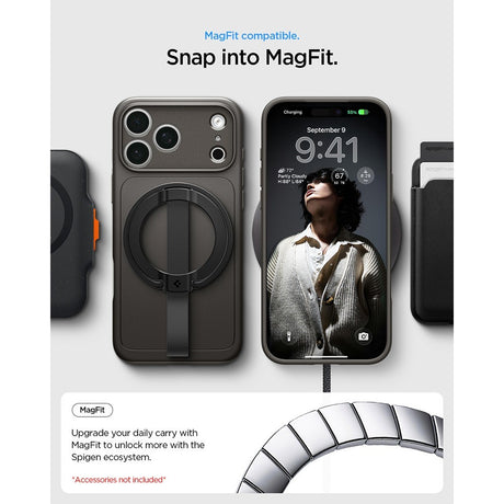 Spigen iPhone 17 Pro Max/iPhone 18 Pro Max Kuori Thin Fit MagFit Gunmetal