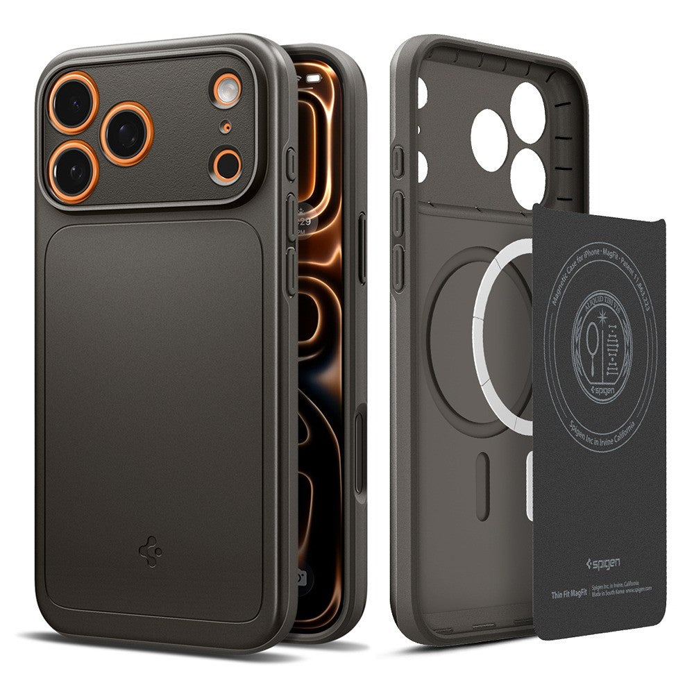 Spigen iPhone 17 Pro Max/iPhone 18 Pro Max Kuori Thin Fit MagFit Gunmetal
