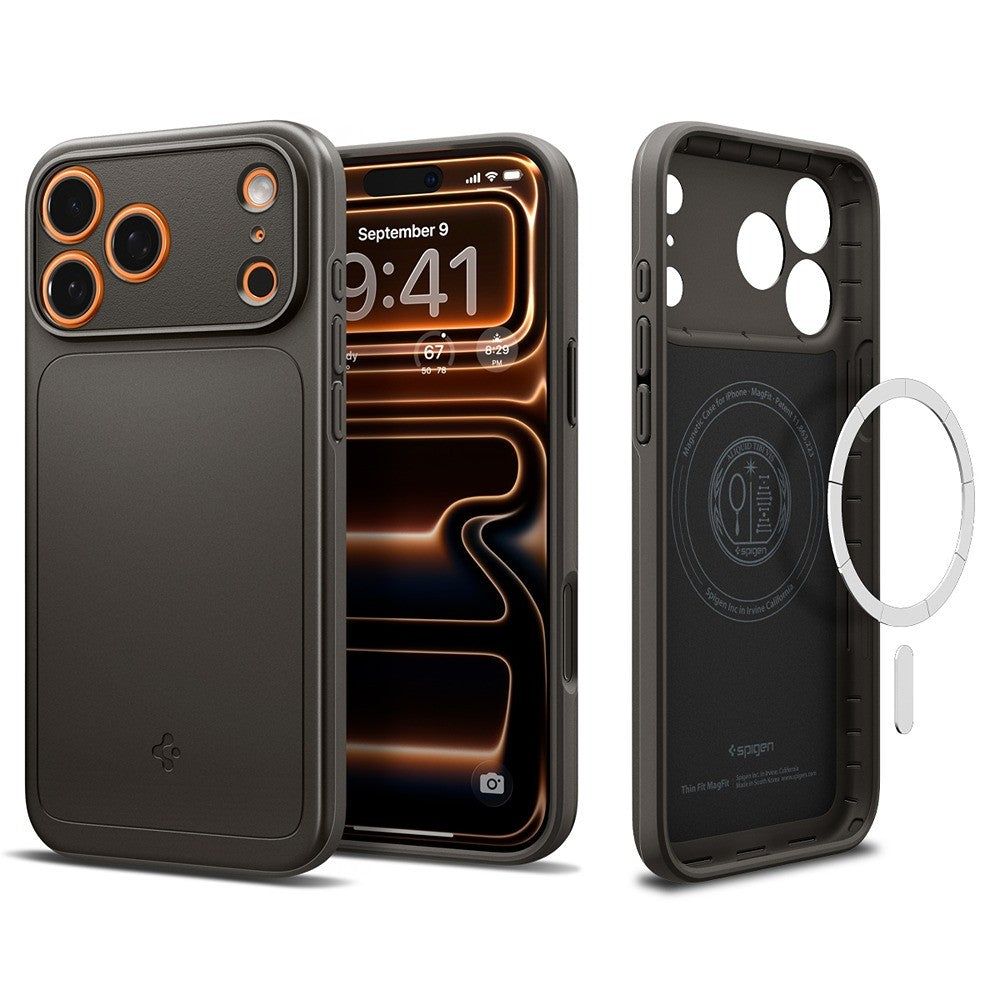 Spigen iPhone 17 Pro Max/iPhone 18 Pro Max Kuori Thin Fit MagFit Gunmetal