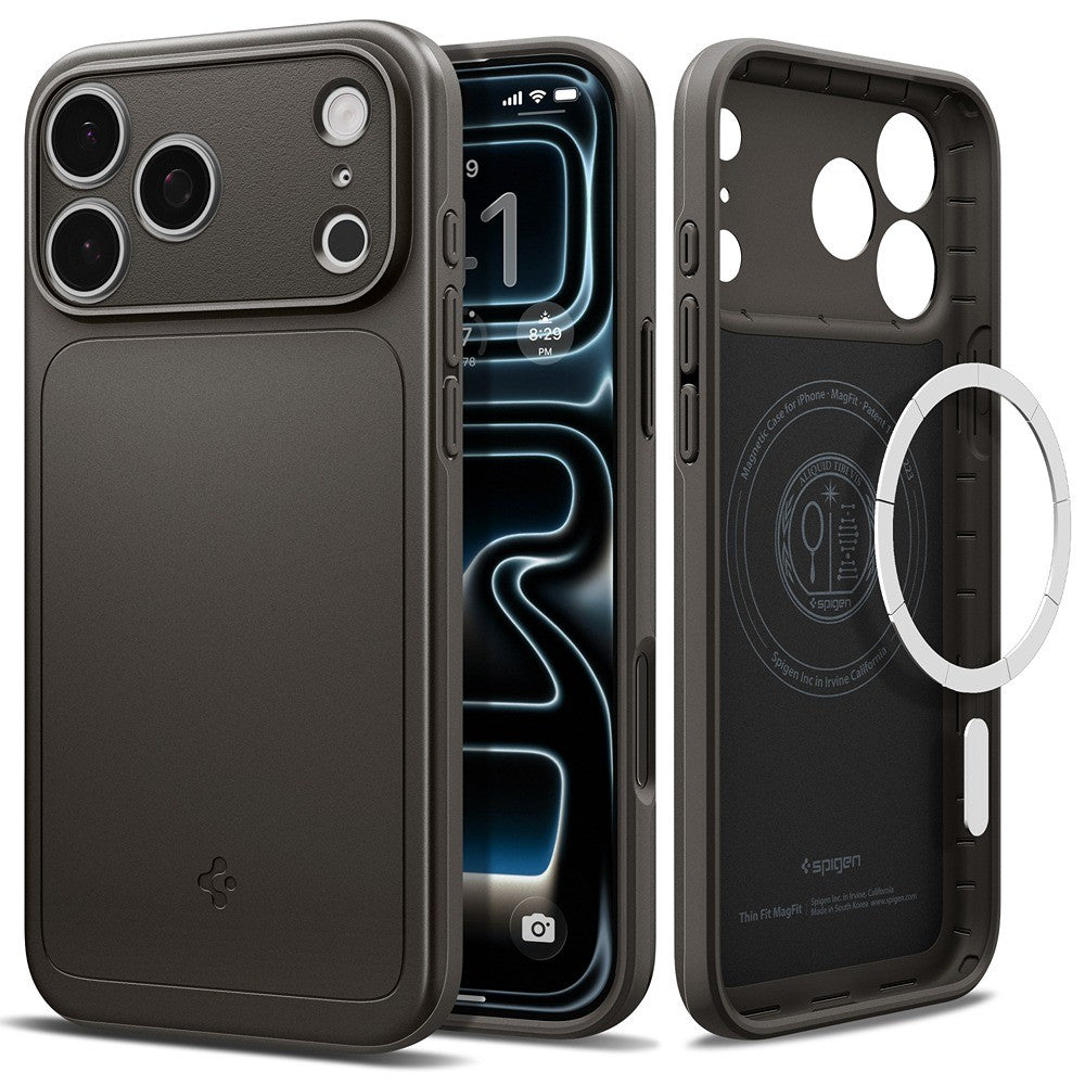 Spigen iPhone 17 Pro Max/iPhone 18 Pro Max Kuori Thin Fit MagFit Gunmetal