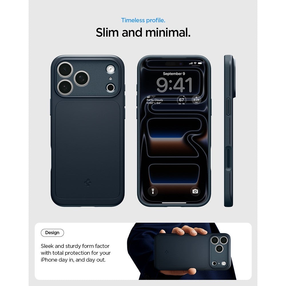 Spigen iPhone 17 Pro Max/iPhone 18 Pro Max Kuori Thin Fit MagFit Metal Slate