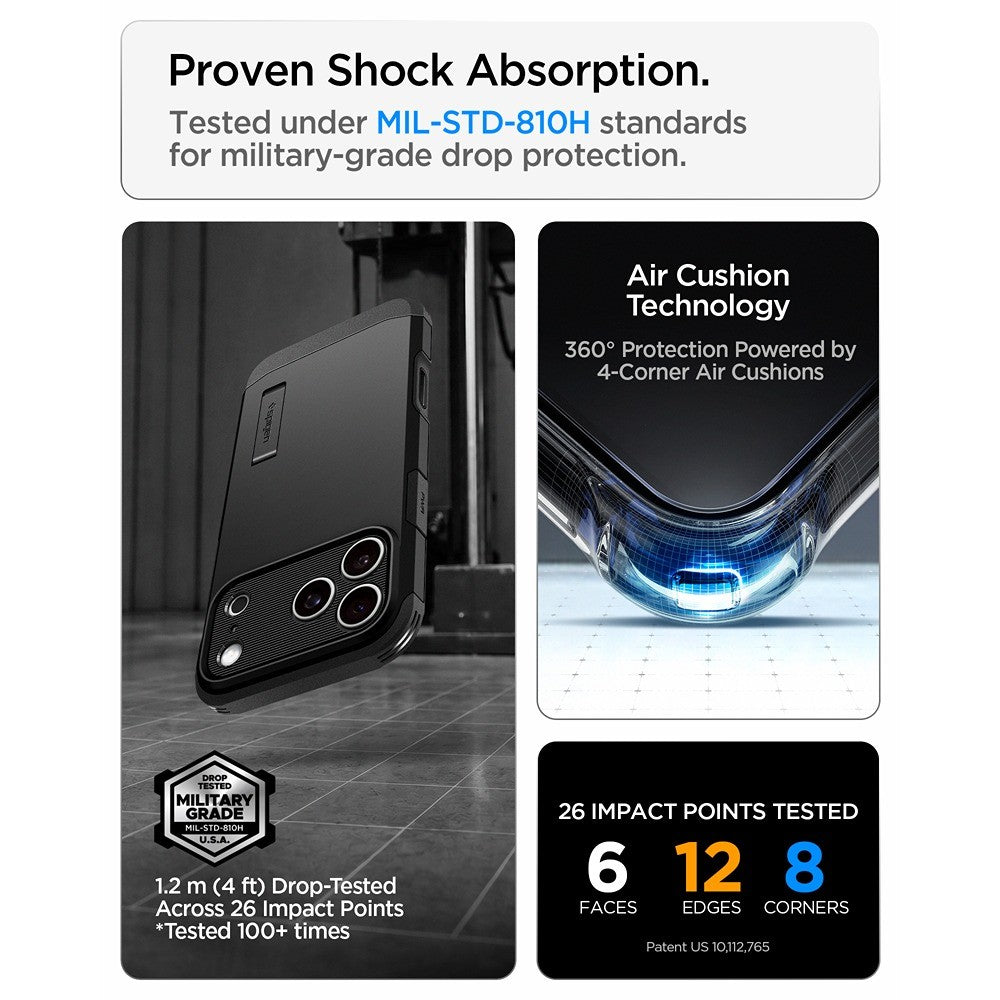 Spigen iPhone 17 Pro Max/iPhone 18 Pro Max Kuori Tough Armor T MagFit Musta