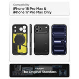 Spigen iPhone 17 Pro Max/iPhone 18 Pro Max Kuori Tough Armor T MagFit Musta