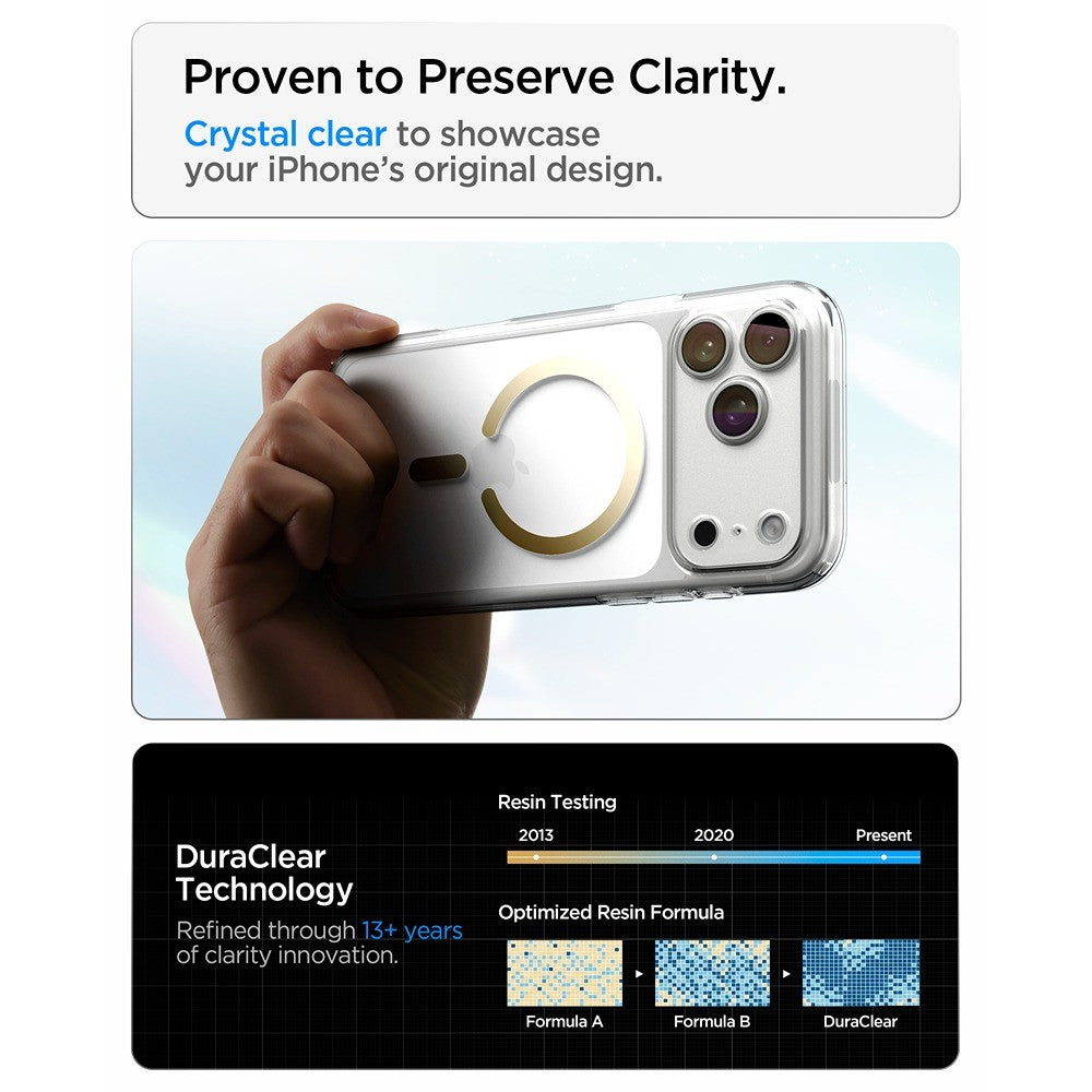 Spigen iPhone 17 Pro Max/iPhone 18 Pro Max Kuori Ultra Hybrid MagFit Clear Gold