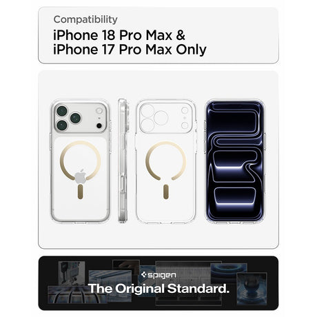 Spigen iPhone 17 Pro Max/iPhone 18 Pro Max Kuori Ultra Hybrid MagFit Clear Gold