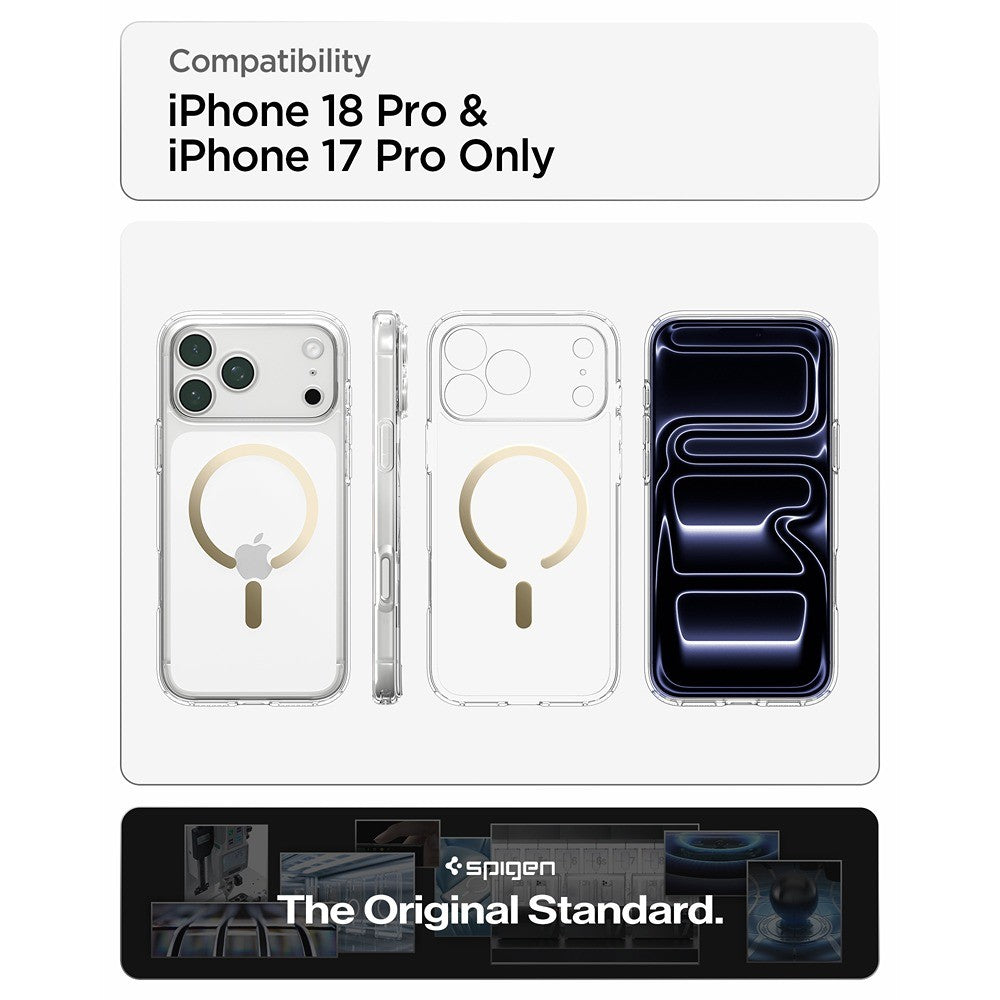 Spigen iPhone 17 Pro Max/iPhone 18 Pro Max Kuori Ultra Hybrid MagFit Clear Gold