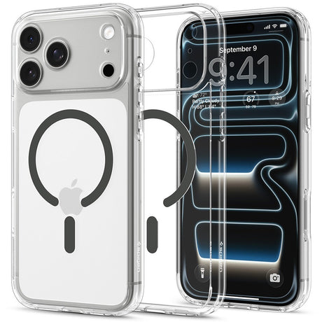 Spigen iPhone 17 Pro Max/iPhone 18 Pro Max Kuori Ultra Hybrid MagFit Clear Graphite