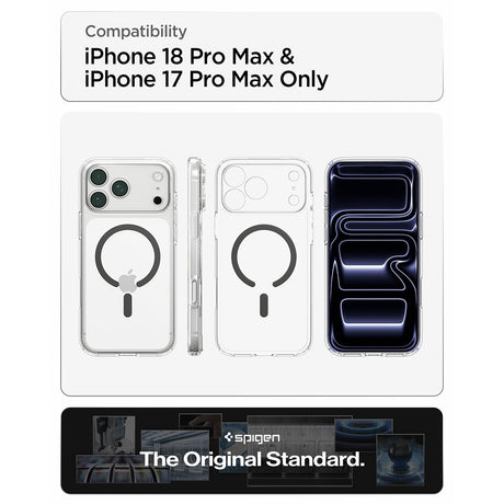 Spigen iPhone 17 Pro Max/iPhone 18 Pro Max Kuori Ultra Hybrid MagFit Clear Graphite