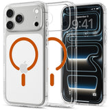 Spigen iPhone 17 Pro Max/iPhone 18 Pro Max Kuori Ultra Hybrid MagFit Clear Oranssi