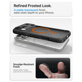 Spigen iPhone 17 Pro Max/iPhone 18 Pro Max Kuori Ultra Hybrid MagFit Frost Black Oranssi