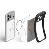 Spigen iPhone 17 Pro Max/iPhone 18 Pro Max Kuori Ultra Hybrid MagFit Frost Black Oranssi