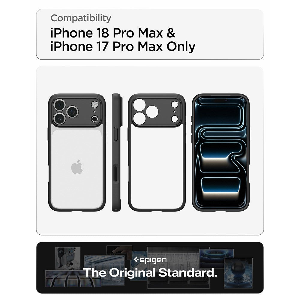 Spigen iPhone 17 Pro Max/iPhone 18 Pro Max Kuori Ultra Hybrid Matte Black