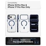 Spigen iPhone 17 Pro Max/iPhone 18 Pro Max Kuori Ultra Hybrid Optik S MagFit Clear Deep Blue