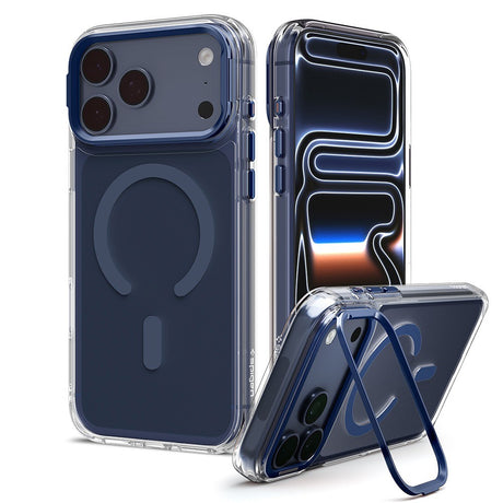 Spigen iPhone 17 Pro Max/iPhone 18 Pro Max Kuori Ultra Hybrid Optik S MagFit Clear Deep Blue