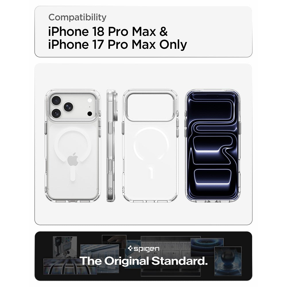 Spigen iPhone 17 Pro Max/iPhone 18 Pro Max Kuori Ultra Hybrid Optik S MagFit Clear Hopea