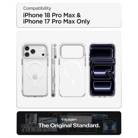 Spigen iPhone 17 Pro Max/iPhone 18 Pro Max Kuori Ultra Hybrid Optik S MagFit Clear Hopea