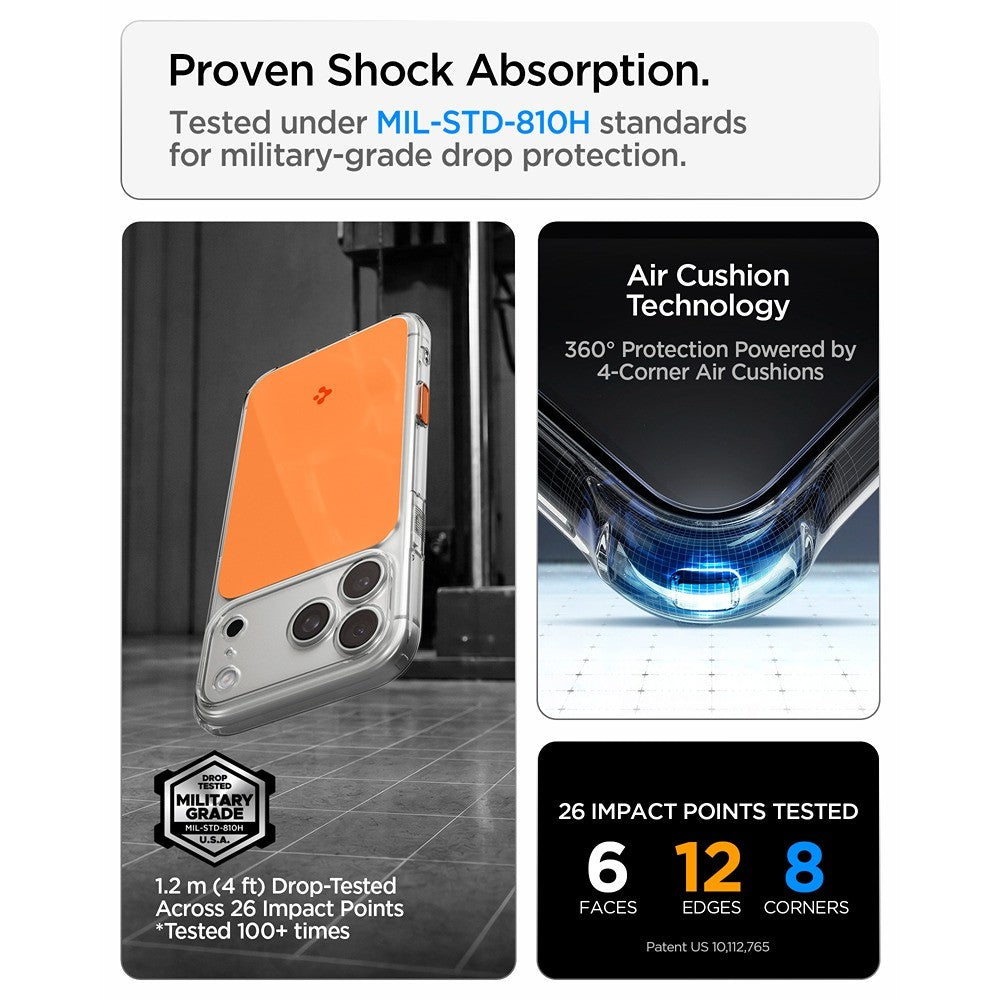 Spigen iPhone 17 Pro Max/iPhone 18 Pro Max Kuori Ultra Hybrid T MagFit Glossy Oranssi