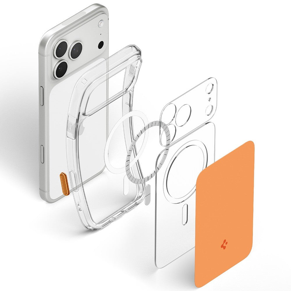 Spigen iPhone 17 Pro Max/iPhone 18 Pro Max Kuori Ultra Hybrid T MagFit Glossy Oranssi