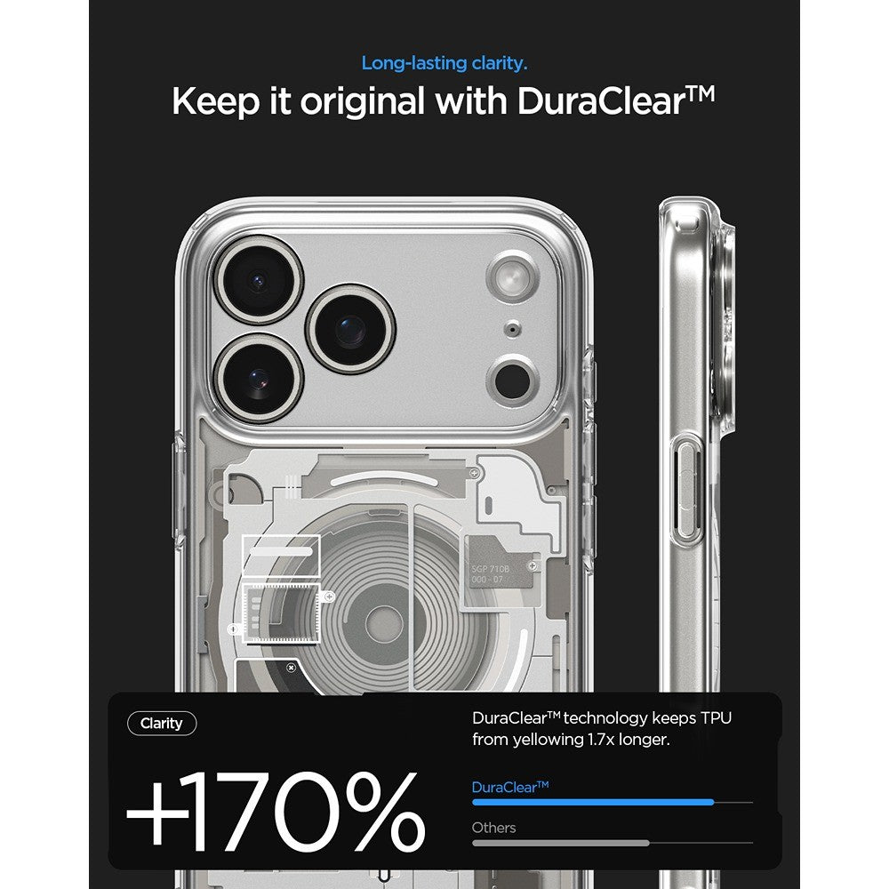 Spigen iPhone 17 Pro Max/iPhone 18 Pro Max Kuori Ultra Hybrid Zero One MagFit Natural Titaani