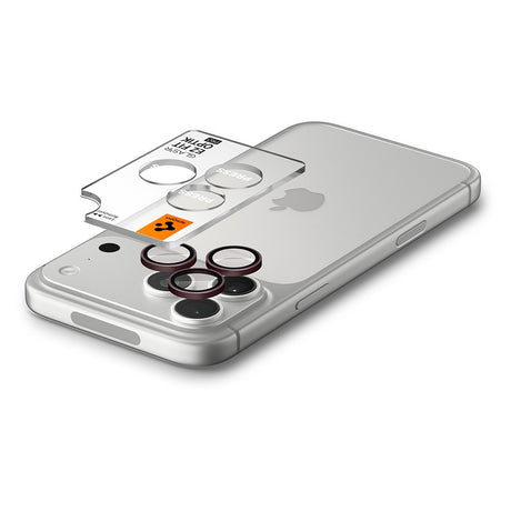 Spigen iPhone 18 Pro/18 Pro Max Kameran linssinsuojus Glas.tR EZ Fit Optik Pro 2-pack Tumma kirsikka