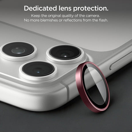 Spigen iPhone 18 Pro/18 Pro Max Kameran linssinsuojus Glas.tR EZ Fit Optik Pro 2-pack Tumma kirsikka
