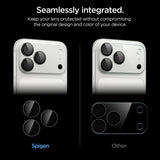 Spigen iPhone 18 Pro/18 Pro Max Kameran linssinsuojus Glas.tR EZ Fit Optik Pro 2-pack Tummanharmaa