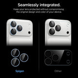 Spigen iPhone 18 Pro/18 Pro Max Kameran linssinsuojus Glas.tR EZ Fit Optik Pro 2-pack Vaaleansininen